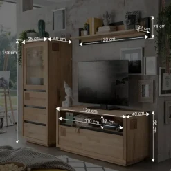 TV Wohnwand in modernem Design - Embleys (dreiteilig)