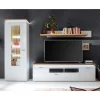TV Wohnwand in Weiß & Dekor Wildeiche - Caldri (dreiteilig)