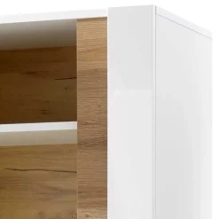 TV Wohnwand in Weiß & Wildeiche - Myrda (vierteilig)