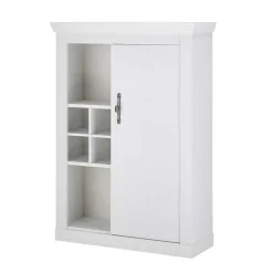 TV Wohnwand in weißer Holzoptik Pinie - Liancos (vierteilig)