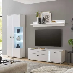 TV Wohnwand Kombi mit Licht - Tirol (dreiteilig)