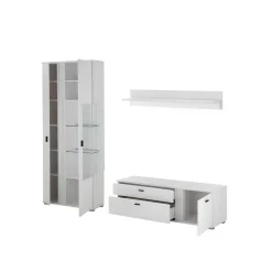 TV Wohnwand Kombi mit Licht - Tirol (dreiteilig)