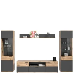 TV Wohnwand Möbel Kombination - Lucios (vierteilig)