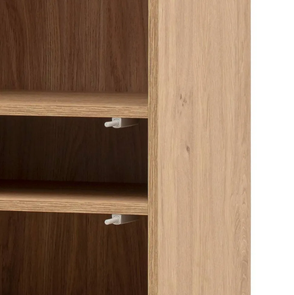 TV Wohnwand Set in Eiche Stone - Jaskin (dreiteilig)