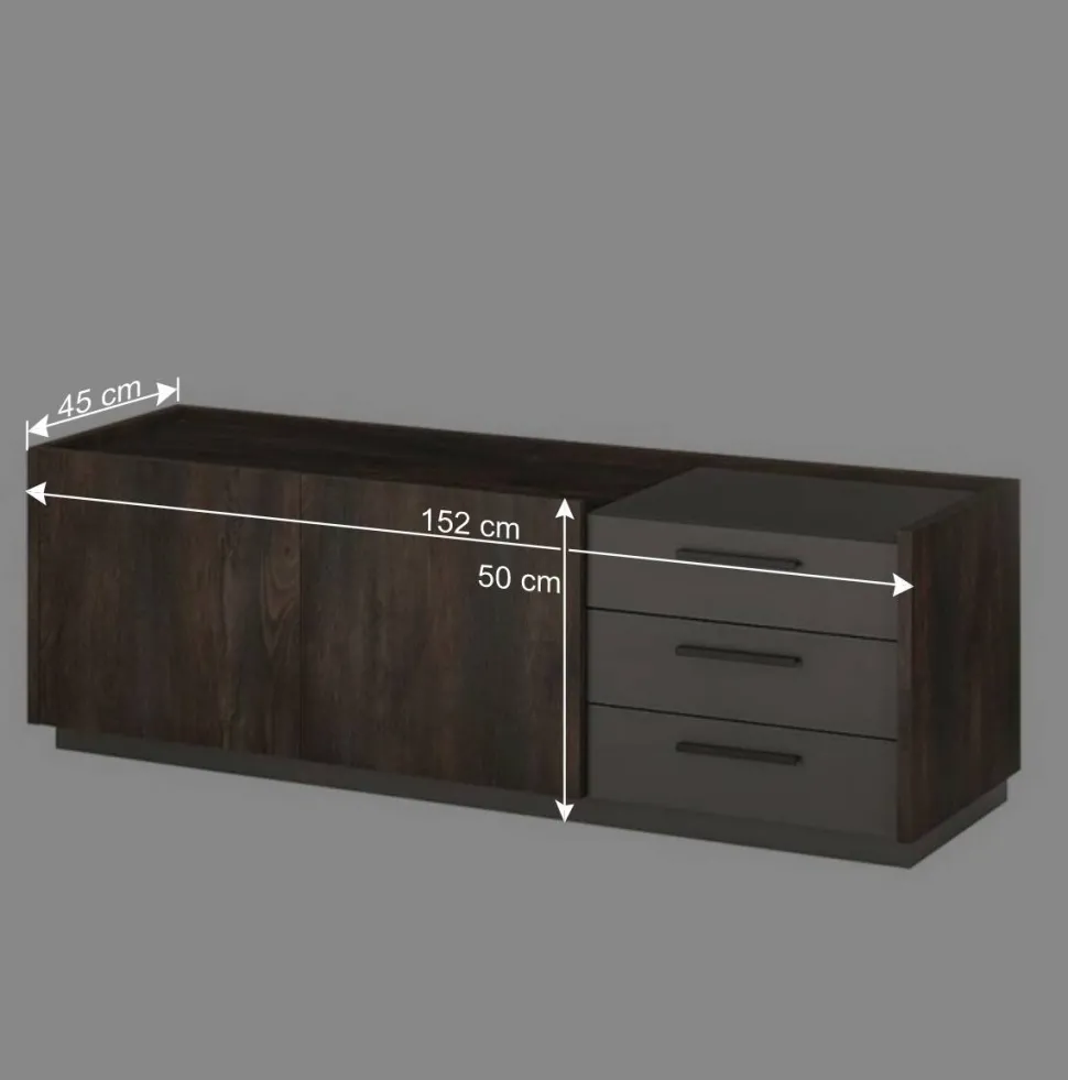 TV Wohwand Kombination modern - Mundo (vierteilig)