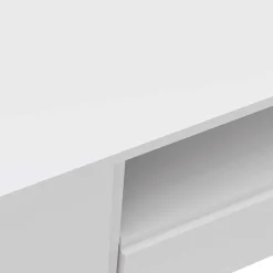 TV-Board für die Ecke in Weiß & Gold - Patinca