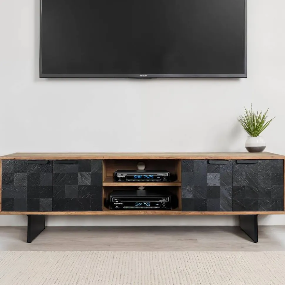 TV-Lowboard aus Akazie Massivholz - Milo