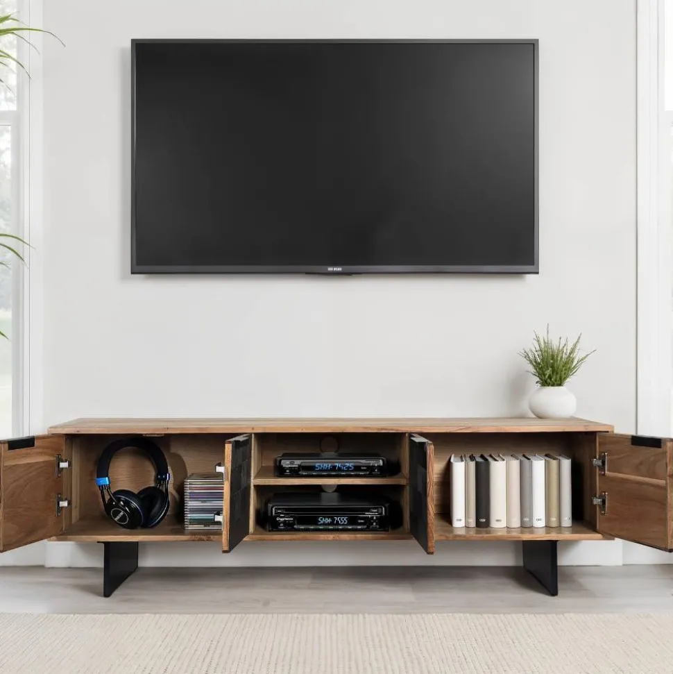 TV-Lowboard aus Akazie Massivholz - Milo