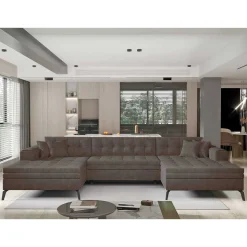 U-Design Wohnlandschaft mit Schlaffunktion - Klevani