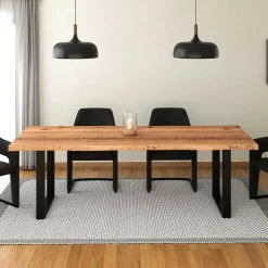 U-Fuß Tisch mit natürlicher Baumkante - Puzian