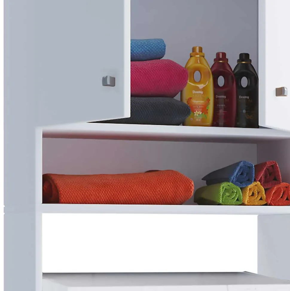 Umbauschrank für Waschmaschinen in Weiß - Daglinda