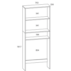 Umbauschrank für Waschmaschine oder Wäschetrocker - Benza