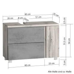 Unterbeckenschrank für Wand- oder Standmontage - Jambi