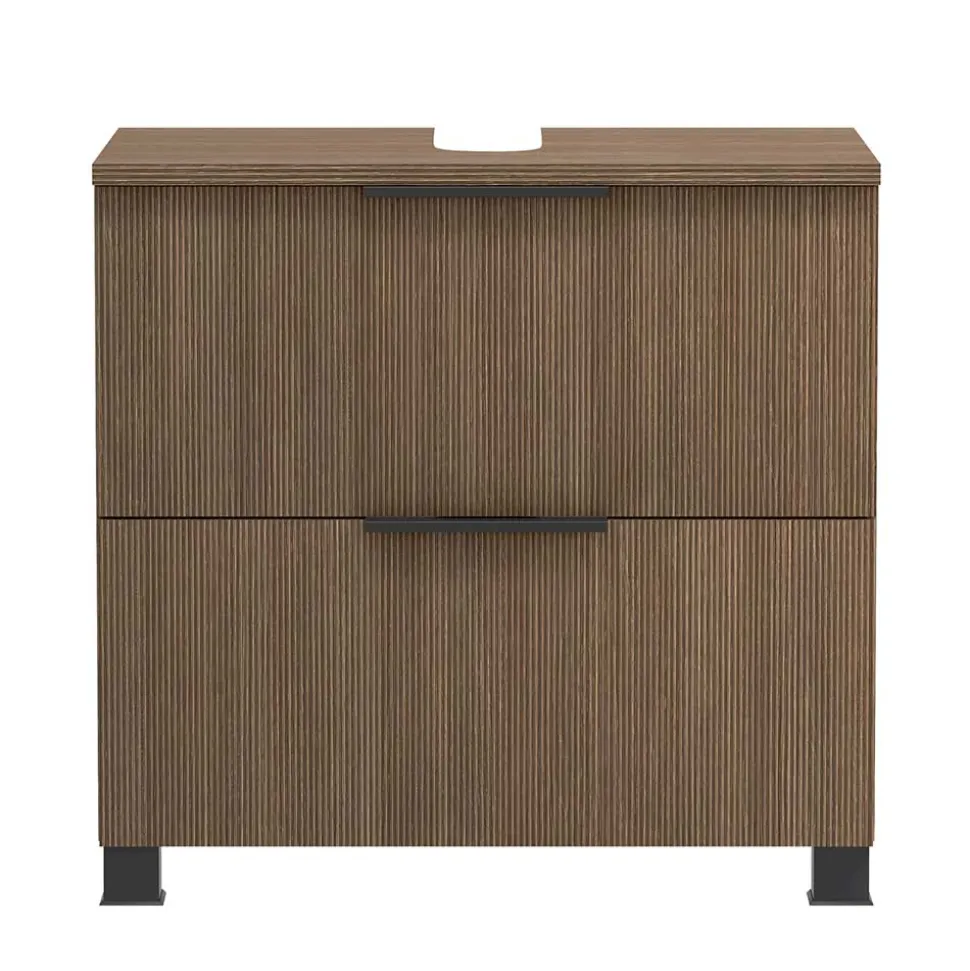 Unterbeckenschrank in dunkler Eiche Holzoptik - Ucaida