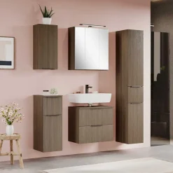 Unterbeckenschrank in dunkler Eiche Holzoptik - Ucaida