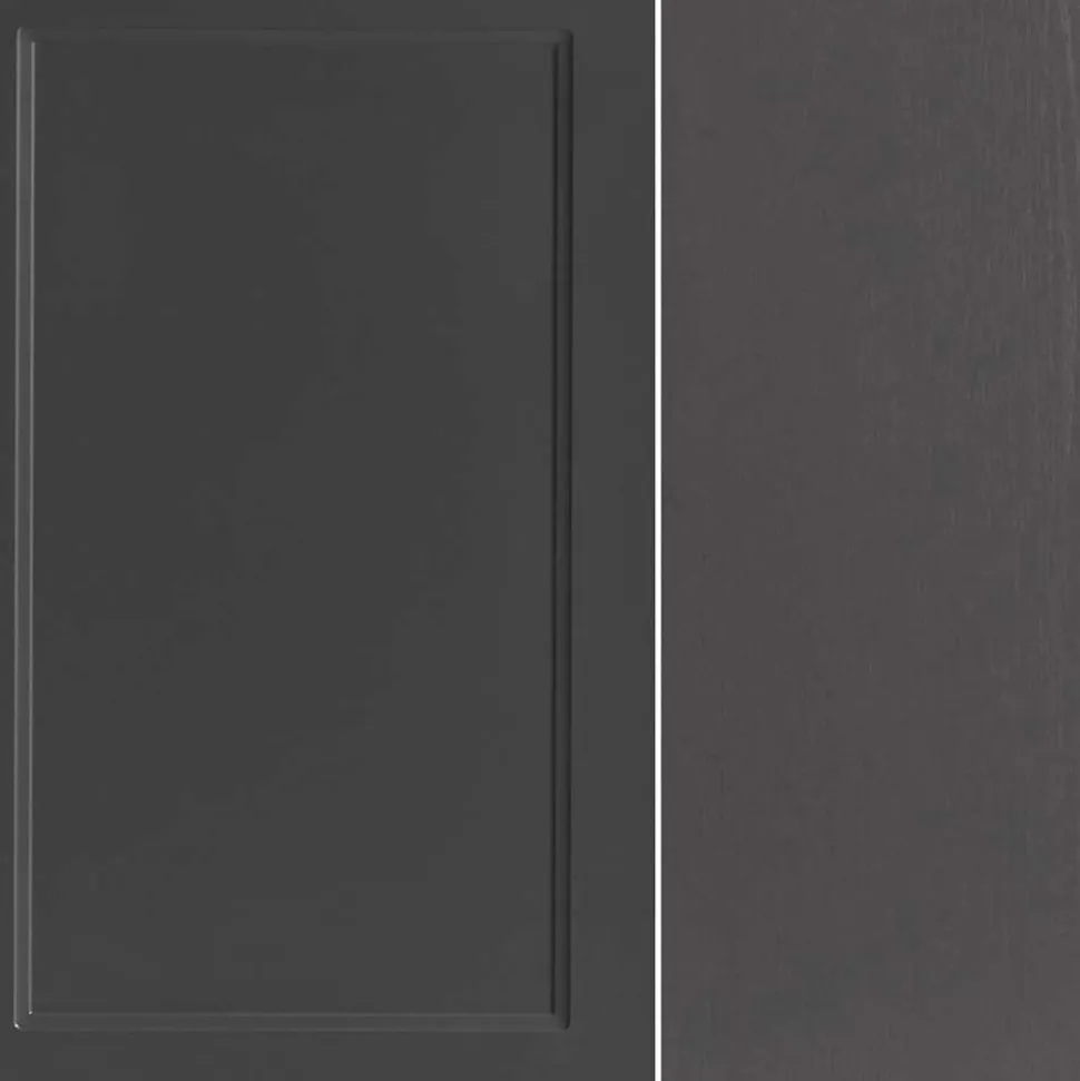 Unterbeckenschrank in Dunkelgrau mit Wildeiche - Novelya