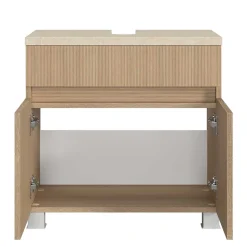 Unterbeckenschrank in Eiche Hell Holzoptik - Vibulam