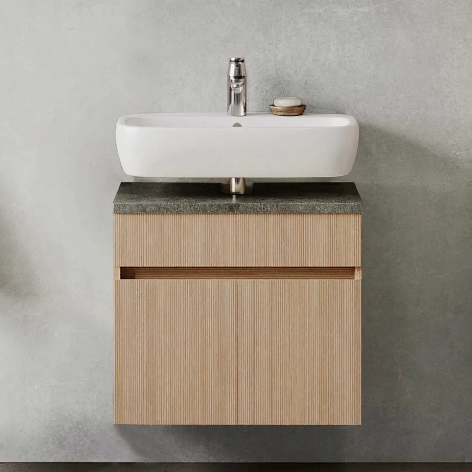 Unterbeckenschrank in Eiche Hell Dekor - Leitha