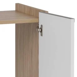 Unterbeckenschrank in Weiß und Eiche Hell - Ronya