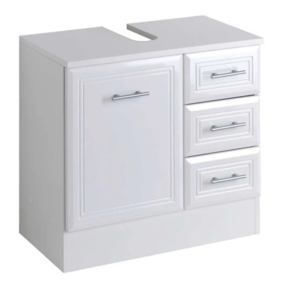 Unterbeckenschrank Maja in Hochglanz Weiß