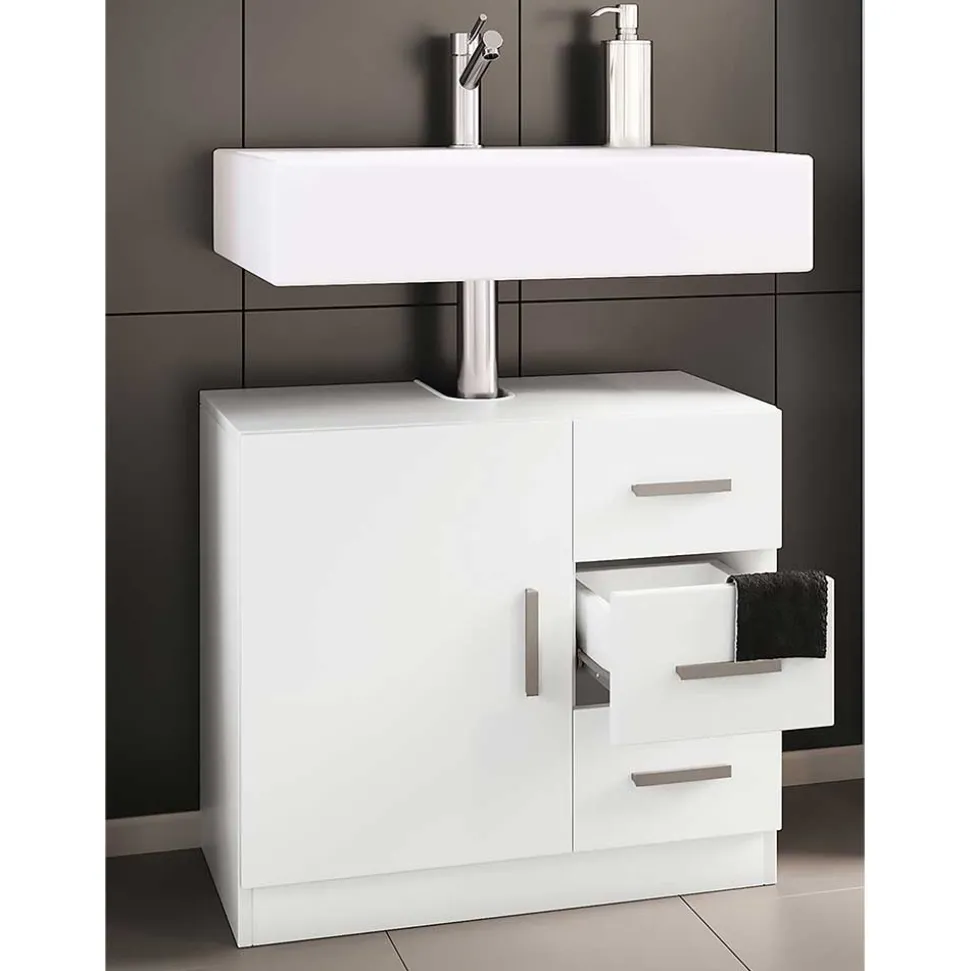 Unterbeckenschrank mit drei Schubladen und Tür - Gransov