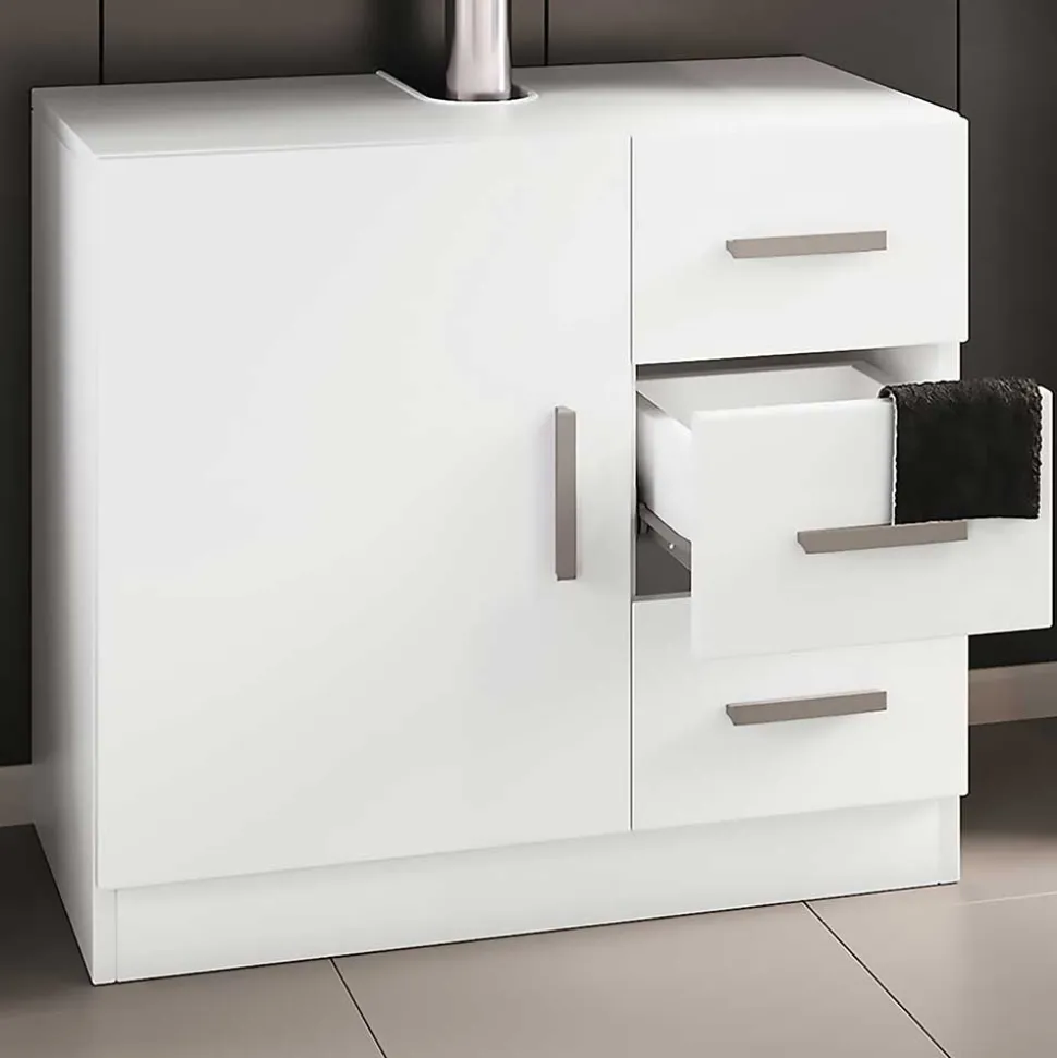 Unterbeckenschrank mit drei Schubladen und Tür - Gransov