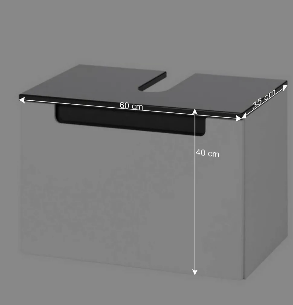 Unterbeckenschrank Tymos in Weiß