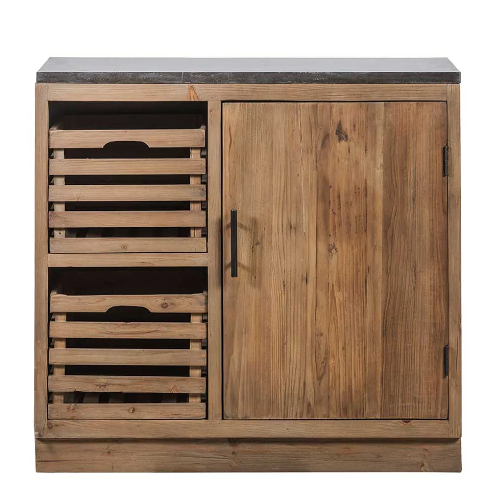 Unterschrank für Küche aus Kiefer Massivholz - Macsena