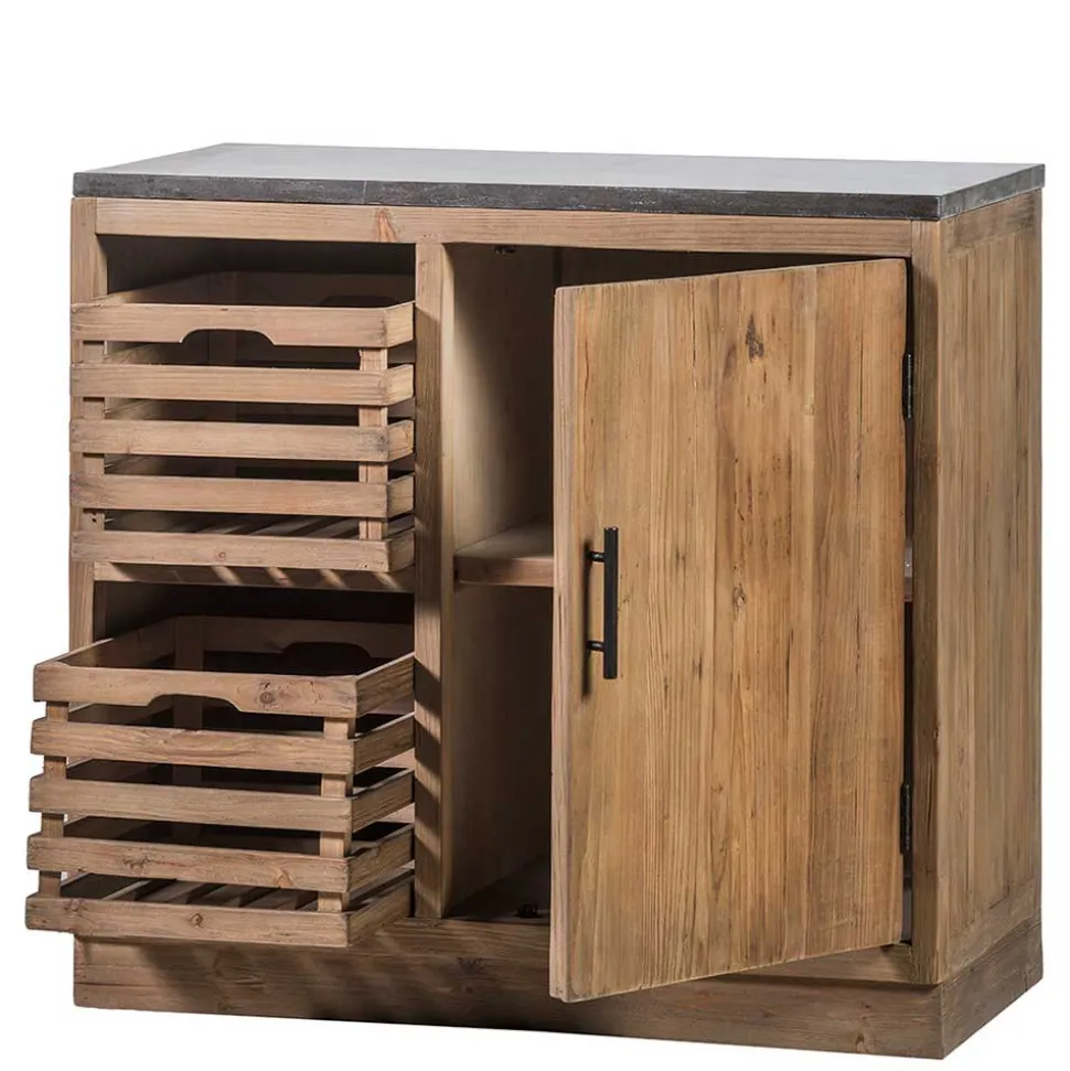 Unterschrank für Küche aus Kiefer Massivholz - Macsena