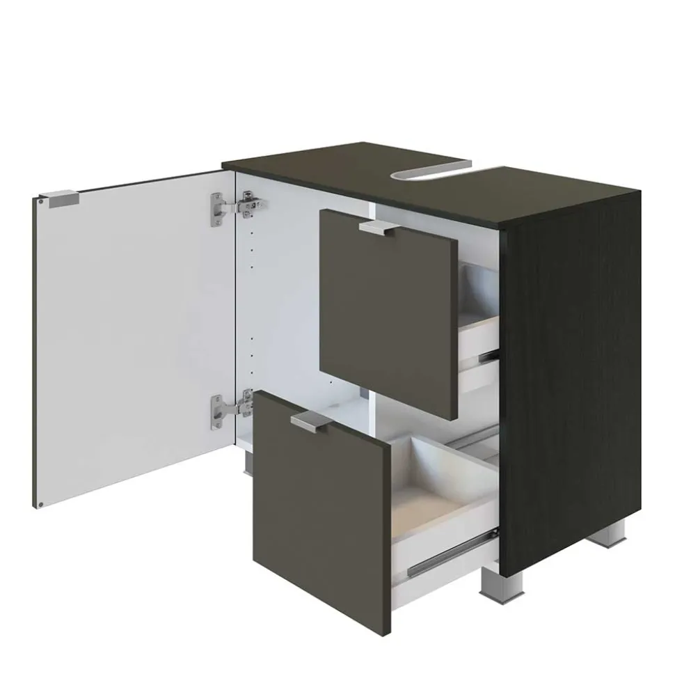 Unterschrank für Waschbecken mit 2 Schubladen & Tür - Jaenda