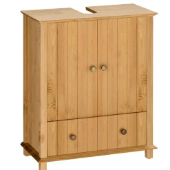 Unterschrank fürs Waschbecken aus Holz Kiefer - Akzinad