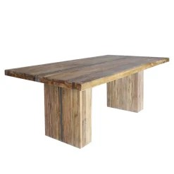 Uriger Esstisch aus Recyclingholz Teak - Etrova