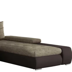U-Schlafcouch in Beige und Dunkelbraun - Driften