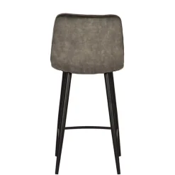 Velours Barstühle in Dunkelgrün - Cremo (2er Set)