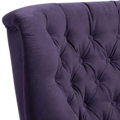 Velours Ohrenbackensessel in Violett - Salut