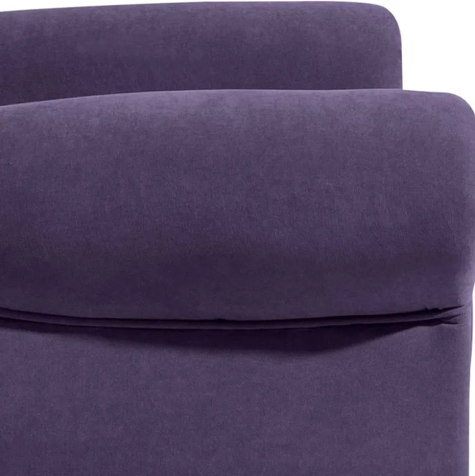 Velours Ohrenbackensessel in Violett - Salut