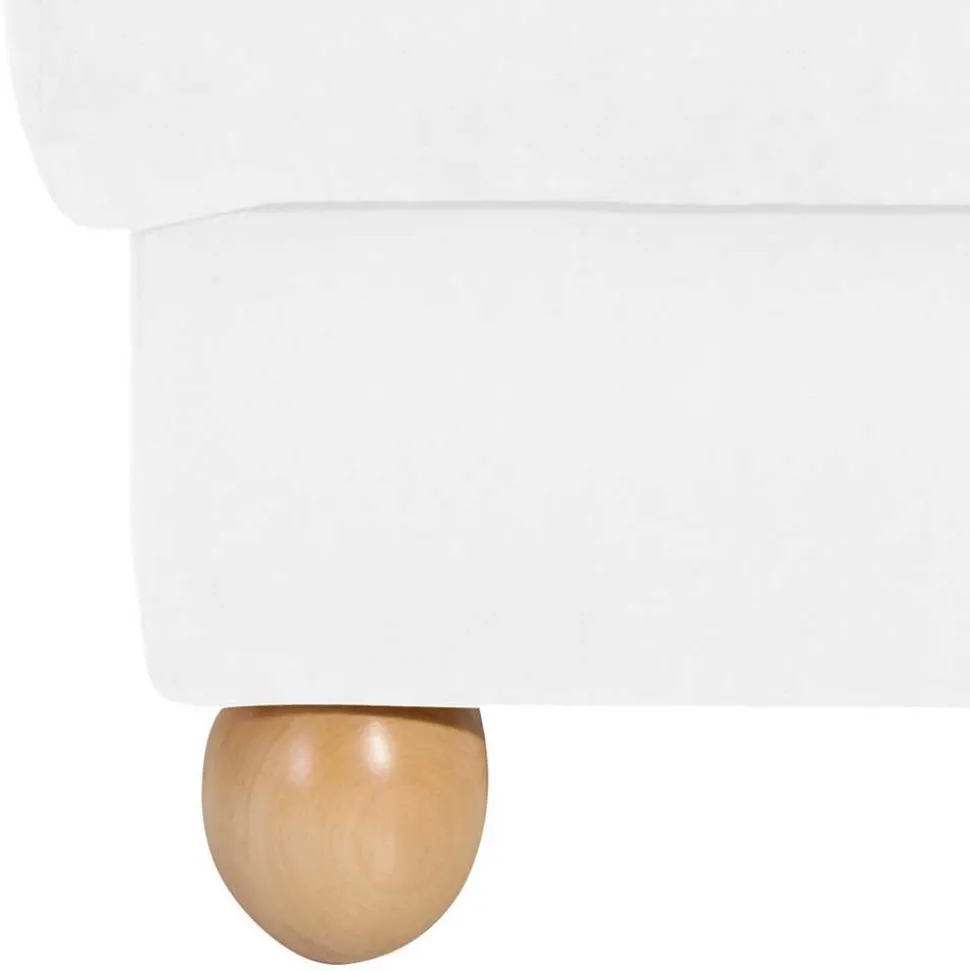 Velours Ohrensessel in Cremeweiß - Clamps