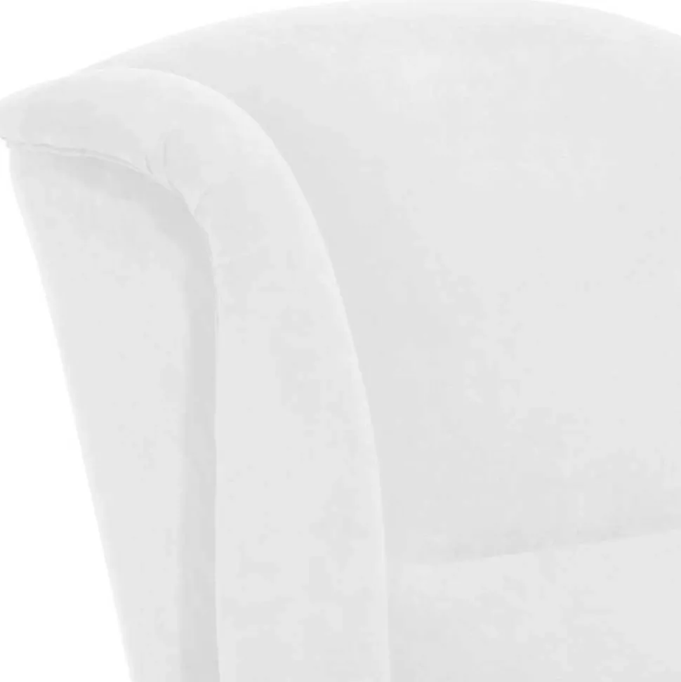 Velours Ohrensessel in Cremeweiß - Clamps