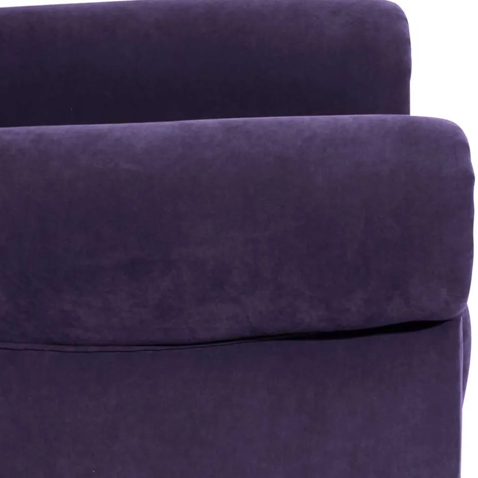 Velours Ohrensessel in Violett - Sotonio