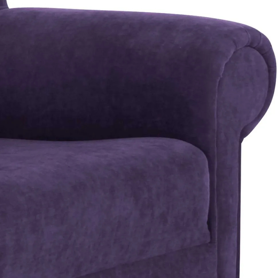 Velours Ohrensessel in Violett - Sotonio