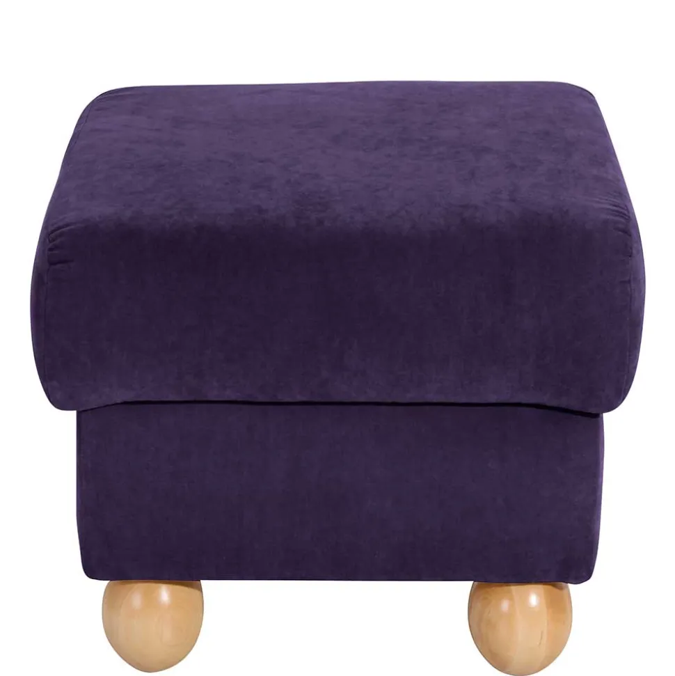 Velours Ohrensessel in Violett - Sotonio