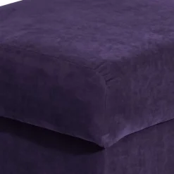 Velours Polsterhocker in Violett - Sotonio