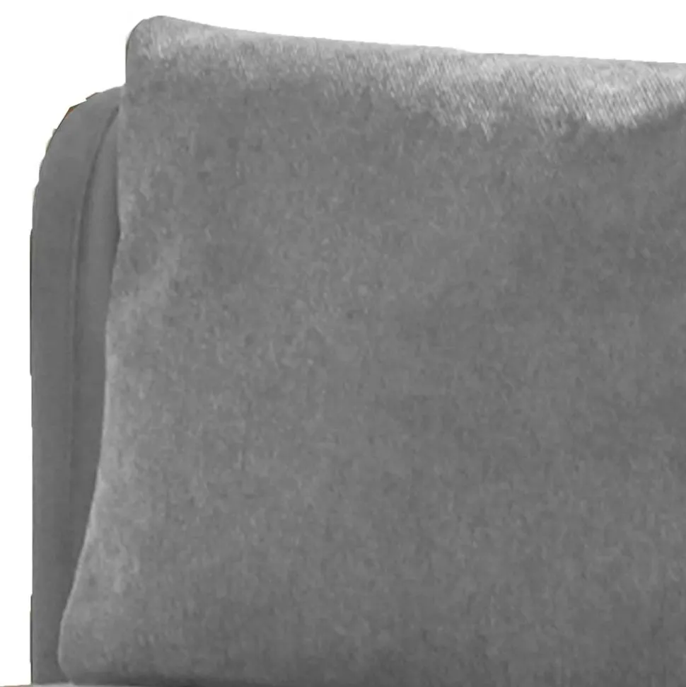 Velours Polstersessel in Silber Grau - Kolage