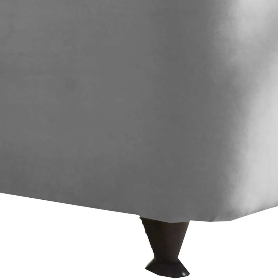 Velours Polstersessel in Silber Grau - Kolage