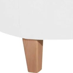 Velours Polsterssel in Creme und Buche - Potova