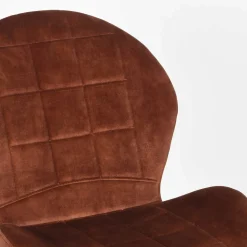 Velours Polsterstuhl in Rostfarben Braun - Hangar (2er Set)