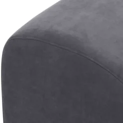 Velours Sessel in Anthrazit und Nussbaum - Izmael