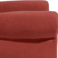 Velours Sessel in Terracotta und Nussbaum - Valbern