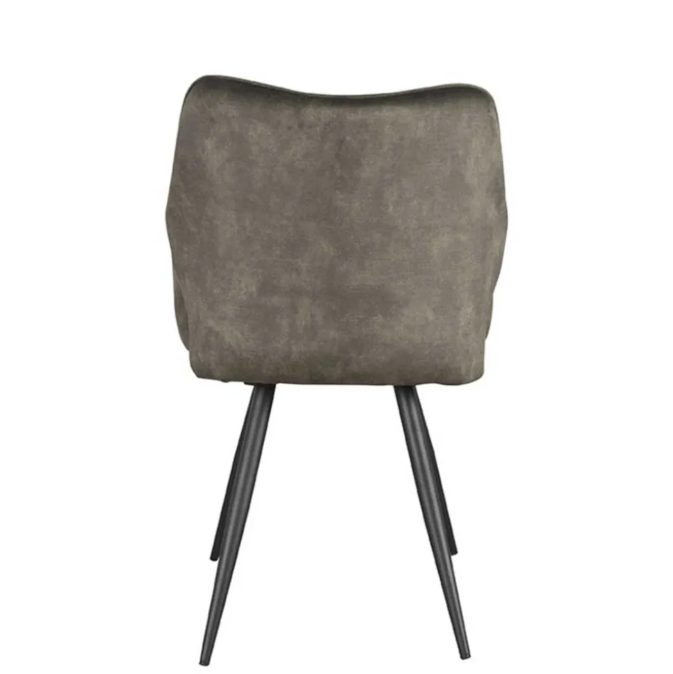 Velours Tischsessel in Dunkelgrün - Clarendon