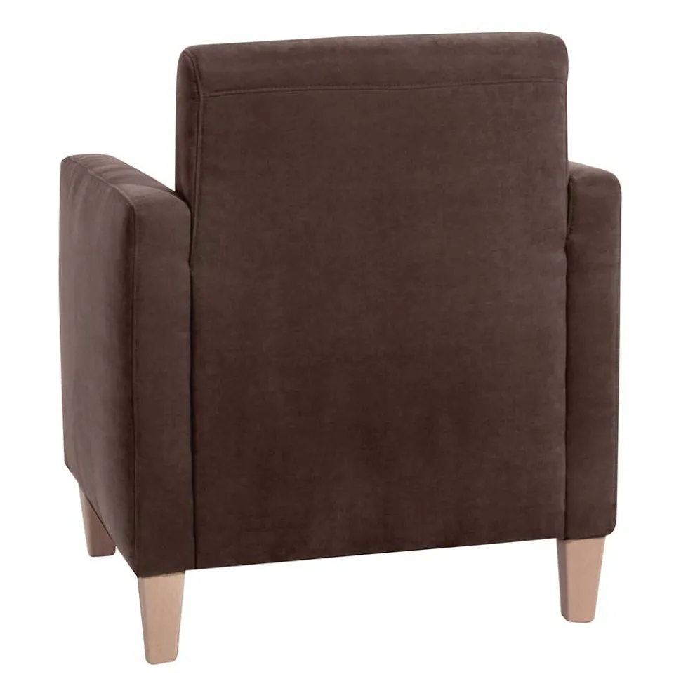 Velours Wohnzimmersessel in Braun - Dario
